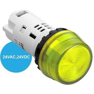 Đèn báo IDEC YW1P-2TUQ4Y 24VAC/DC D22 (Vàng)