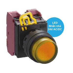 Nút nhấn nhả có đèn IDEC YW1L-M2E02Q4A 24VAC/DC D22 2NC (Hổ phách)