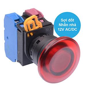 Nút nhấn nhả có đèn IDEC YW1L-M4E11Q6R 12VAC/DC D22 1NO+1NC (Đỏ)