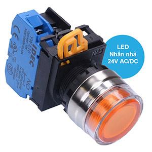 Nút nhấn nhả có đèn IDEC YW4L-MF2E10Q4A 24VAC/DC D22 1NO (Hổ phách)