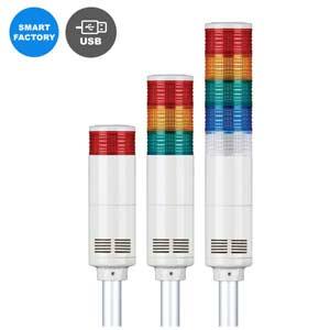 Đèn tháp QLIGHT ST80MEL-USB-BZ-3-RAG 3 tầng kết nối USB có còi