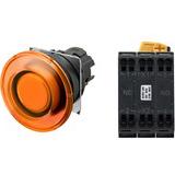 Nút nhấn nhả có đèn OMRON A22NL-BMM-TOA-P102-OE 220VAC D22/25 1NO+1NC (Màu cam)