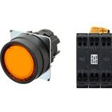 Nút nhấn nhả có đèn OMRON A22NL-BNM-TOA-P102-OE 220VAC D22/25 1NO+1NC (Màu cam)