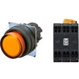 Nút nhấn nhả có đèn OMRON A22NL-BPM-TOA-P102-OE 220VAC D22/25 1NO+1NC (Màu cam)