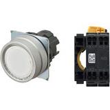 Nút nhấn nhả có đèn OMRON A22NL-MNM-TWA-P100-WE 220VAC D22/25 1NO (Trắng)