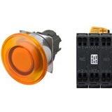 Nút nhấn nhả có đèn OMRON A22NL-RMM-TOA-P102-OE 220VAC D22/25 1NO+1NC (Màu cam)