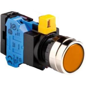 Nút nhấn nhả IDEC HW4L-M1F10QD-A-6V D22 1NO (Hổ phách)