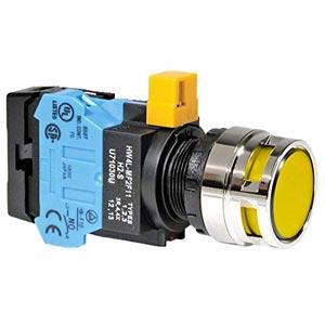 Nút nhấn nhả IDEC HW4L-MF2F10QD-Y-6V D22 1NO (Vàng)