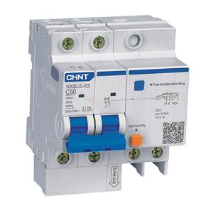 Cầu dao chống rò RCBO CHINT NXBLE-63 2P C50 30mA 6kA