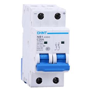 CB tép CHINT NB1-63DC 2P C20A DC500V 6kA