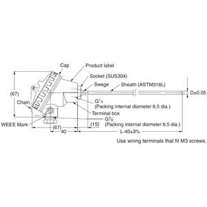 Can nhiệt (kiểu cầu đấu tiếp xúc) OMRON E52-CA35C-N D=6.4