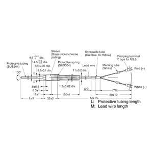 Can nhiệt (kiểu dây dẫn tiếp xúc có lò xo) OMRON E52-CA15ASY 1M