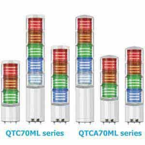 Đèn tháp QLIGHT QTC70MLF-BZ-4-12-RAGB 4 tầng 12VAC/DC có còi