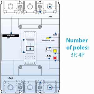 Aptomat khối chống giật 4 cực LS EBH104c-100-1A1s .