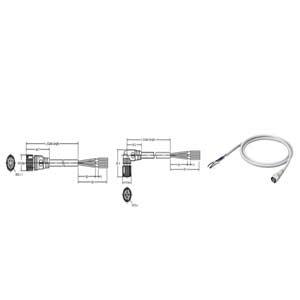 Dây cáp có giắc cắm OMRON XS5F-D422-J80-P